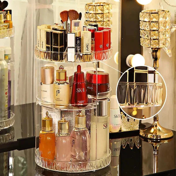 360Β° Rotating Makeup Organizer