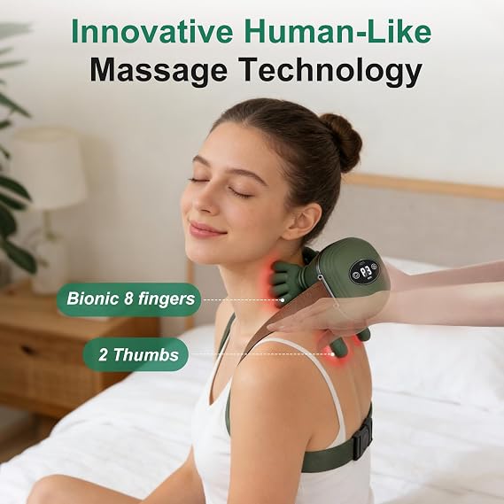 TheraHands neck and shoulder massager with human-like massage technology and massage fingers
